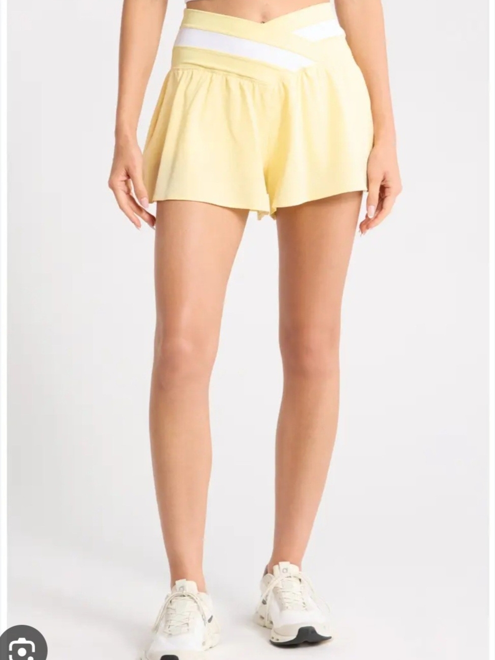 YOGALICIOUS Lux Fiona Yellow High-Waist Athletic Shorts